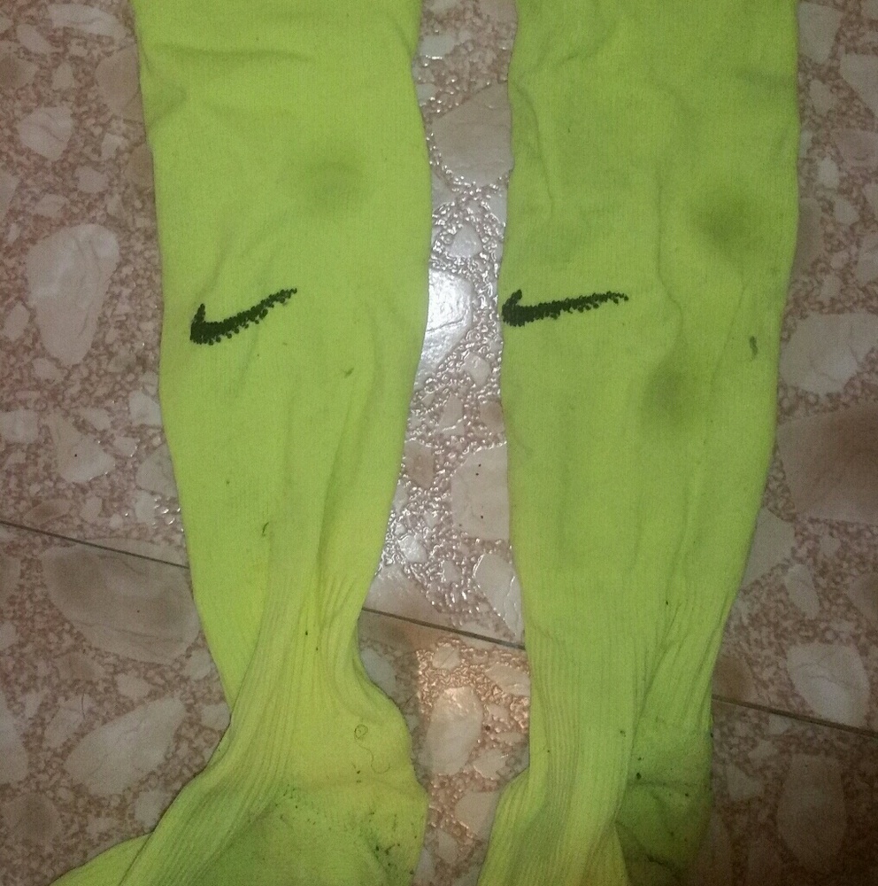 Neon yellow soccer socks
